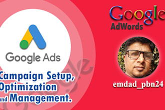 setup and manage your google ads PPC campaigns, adwords, pmax