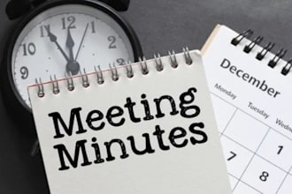 transcribe audio or video recordings into meeting minutes