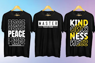 create minimalist typography t shirt design with custom t shirt design