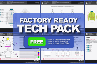create tech pack and flat sketches for fashion design