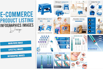 design ebay, amazon, shopify product images for listings