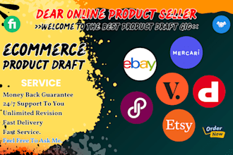 do product draft on ebay, poshmark, mercari, etsy, depop