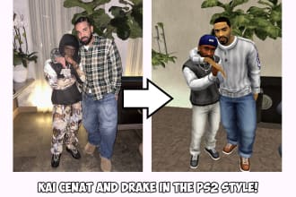 change any picture to the ai ps2 video game style