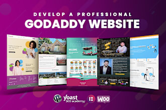 design or redesign godaddy website with godaddy builder or wordpress