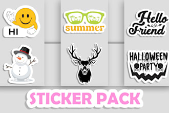 create custom graphic for stickers and t shirts design within 4 hours
