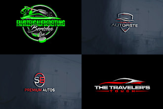 do luxury 2d, 3d auto detailing and car wash logo
