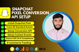 setup or fix snapchat pixel and conversion API on your website with GTM