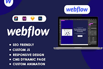 design or redesign webflow website, figma to webflow, psd to webflow expert