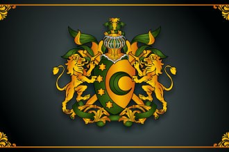 design coat of arms, heraldic shield or family crest