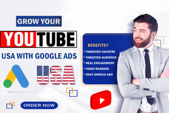do organic USA targeted youtube video promotion with google ads