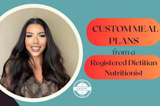 build you a custom weight loss meal plan as a registered dietitian nutritionist
