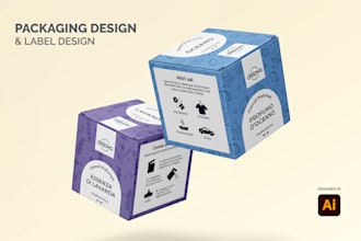 design a sustainable packaging, label or box design