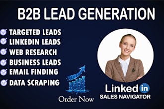 do web research, targeted b2b lead generation and email finder