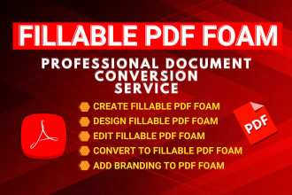convert your document into a fillable pdf, editable pdf