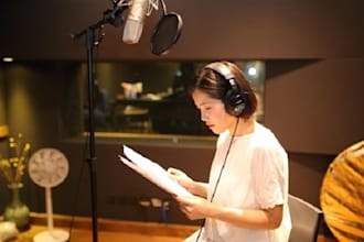 record a chinese female dubbing of 300 words and 5 dollars