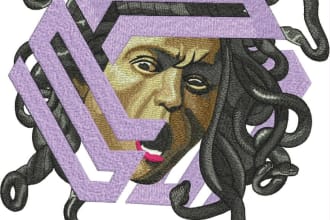 do embroidery digitizing into,dst,pes,jef in 1 hour