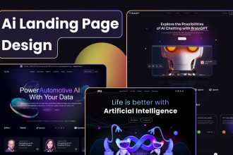 design ai landing page, ai website, ai chatbot, homepage design