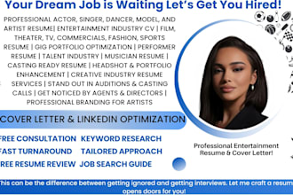 write media, entertainment, sports, producer, director, music, film resume