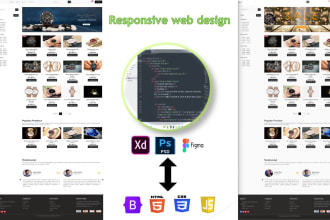 convert psd to html, xd to html, figma to html