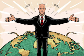 create a unique political cartoon or illustration