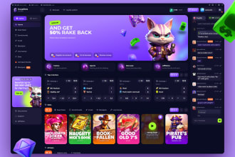 develop sports bet app, poker, slot, blackjack, crypto bet website, crash game