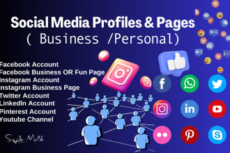 set up your social media accounts and pages