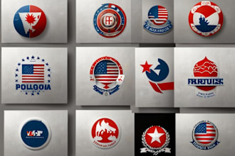create a unique patriotic and political logo
