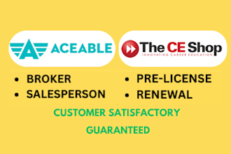 do ce shop, real estate course,and real estate license, continuing education