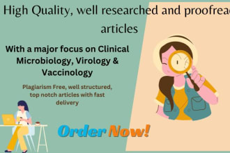 write in microbiology, virology and vaccinology