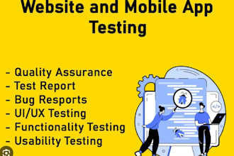 qa testing of any software, mobile apps, website, game with reviews