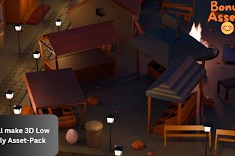 make 3d low poly asset packs for your game