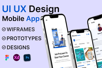 do wireframe design, UX UI design and mobile ui UX mockup with figma