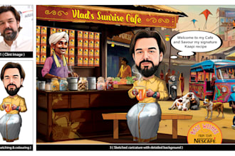 design portraits and caricatures in 24 hours