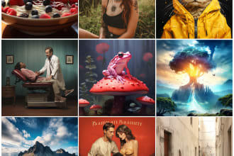 create custom ai art in midjourney, on given prompts