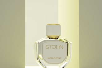 do 3d perfume bottle packaging box label design perfume animation