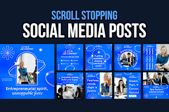 design eye catching social media post, ads, that arrest the scroll and attention