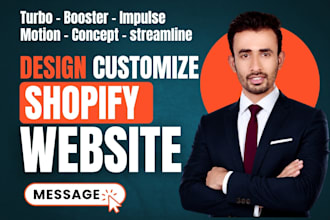 design shopify store use turbo booster impulse motion concept streamline elixir