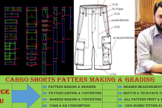 do all kind of clothing sewing pattern and grading with dxf