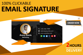 create HTML email signature or clickable html email signature static animated