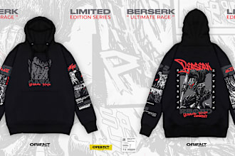 make anime graphic design for hoodie or t shirt