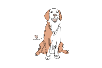 draw pet dog cat one line art illustration art tattoo portrait