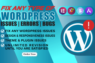 fix wordpress issues, wordpress bugs and wordpress error fix
