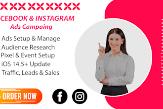 setup facebook and instagram ads camping for sales and leads