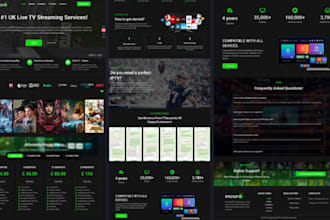 design professional iptv services or iptv reseller wordpress website