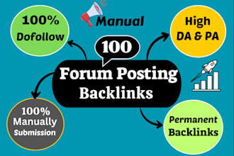 provide 2500 high authority forum posting SEO dofollow backlinks link building