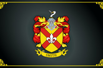 design a coat of arms family crest logo