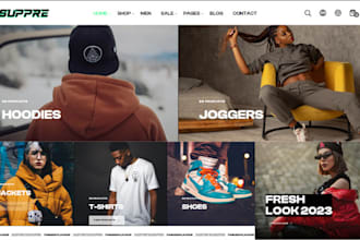 design y2k and modern streetwear shopify website design for fashion brands