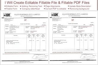 create interactive, fillable or editable pdf forms and proofreading