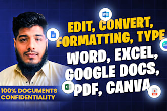do document formatting, editing, and conversion in word, excel, and google docs