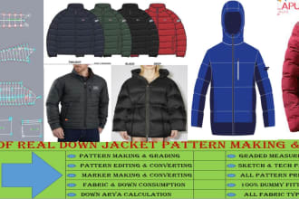 do any item of jacket sewing patterns and grading to dxf